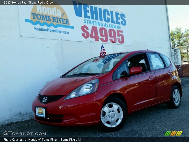 Milano Red / Gray 2013 Honda Fit