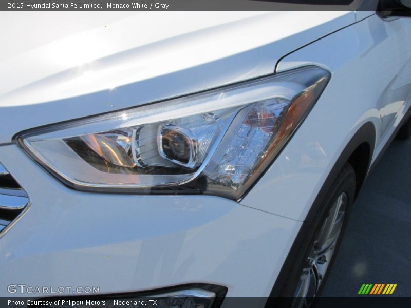 Monaco White / Gray 2015 Hyundai Santa Fe Limited
