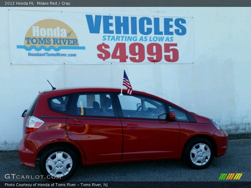 Milano Red / Gray 2013 Honda Fit