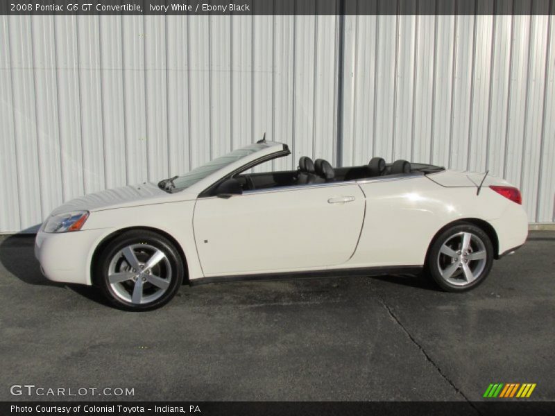 Ivory White / Ebony Black 2008 Pontiac G6 GT Convertible