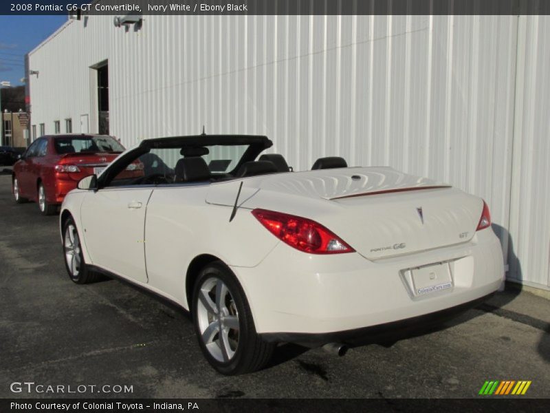 Ivory White / Ebony Black 2008 Pontiac G6 GT Convertible