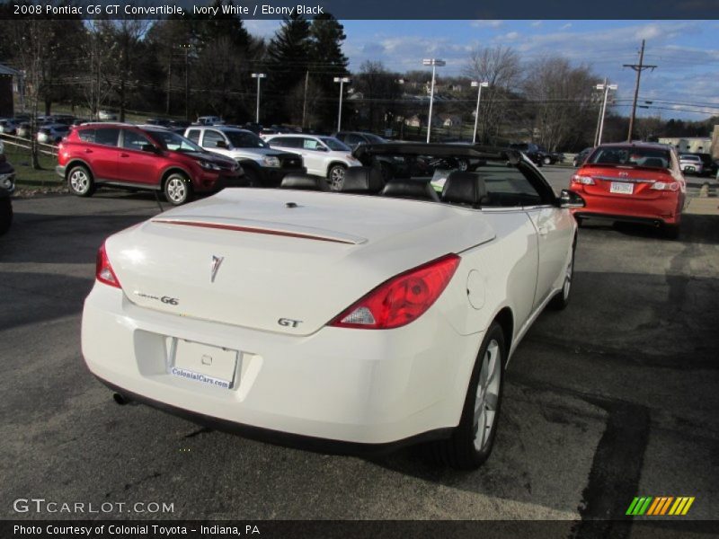 Ivory White / Ebony Black 2008 Pontiac G6 GT Convertible