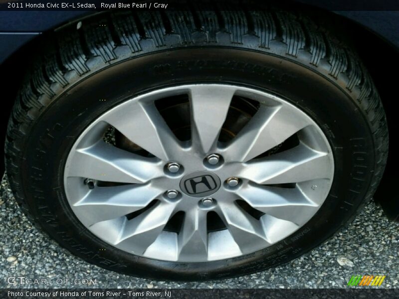 Royal Blue Pearl / Gray 2011 Honda Civic EX-L Sedan