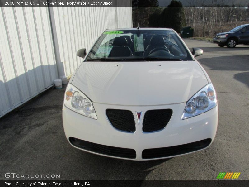 Ivory White / Ebony Black 2008 Pontiac G6 GT Convertible