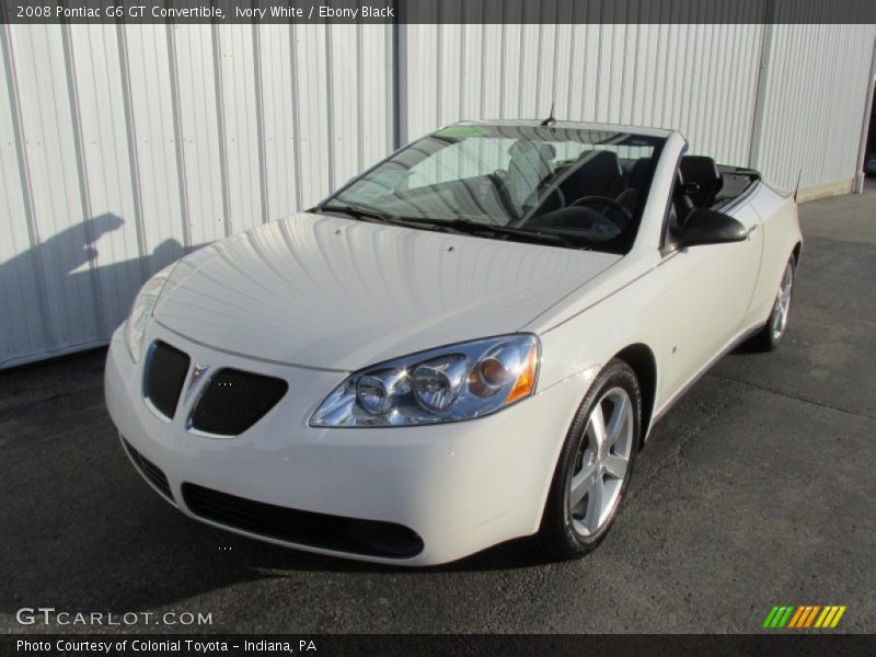 Ivory White / Ebony Black 2008 Pontiac G6 GT Convertible