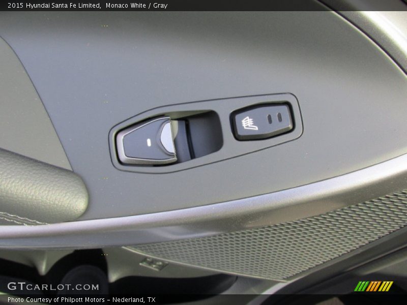 Monaco White / Gray 2015 Hyundai Santa Fe Limited