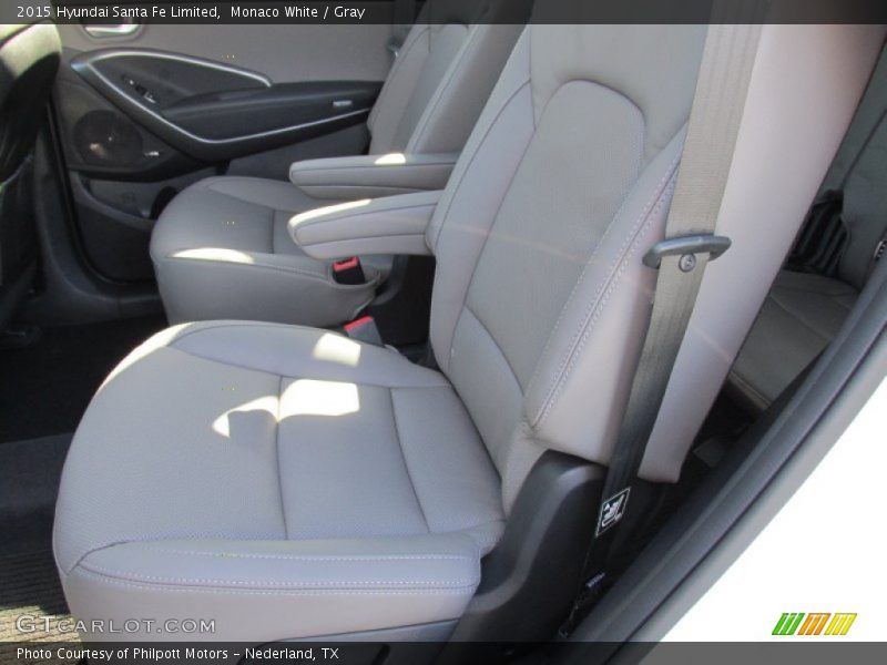 Monaco White / Gray 2015 Hyundai Santa Fe Limited
