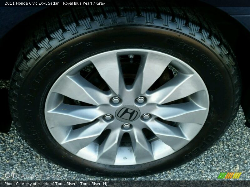 Royal Blue Pearl / Gray 2011 Honda Civic EX-L Sedan