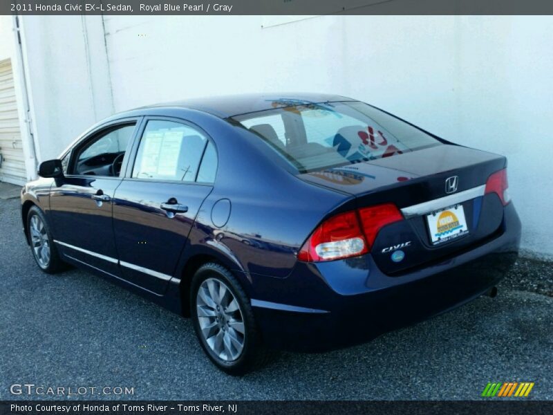 Royal Blue Pearl / Gray 2011 Honda Civic EX-L Sedan