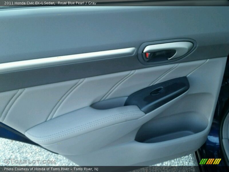 Royal Blue Pearl / Gray 2011 Honda Civic EX-L Sedan