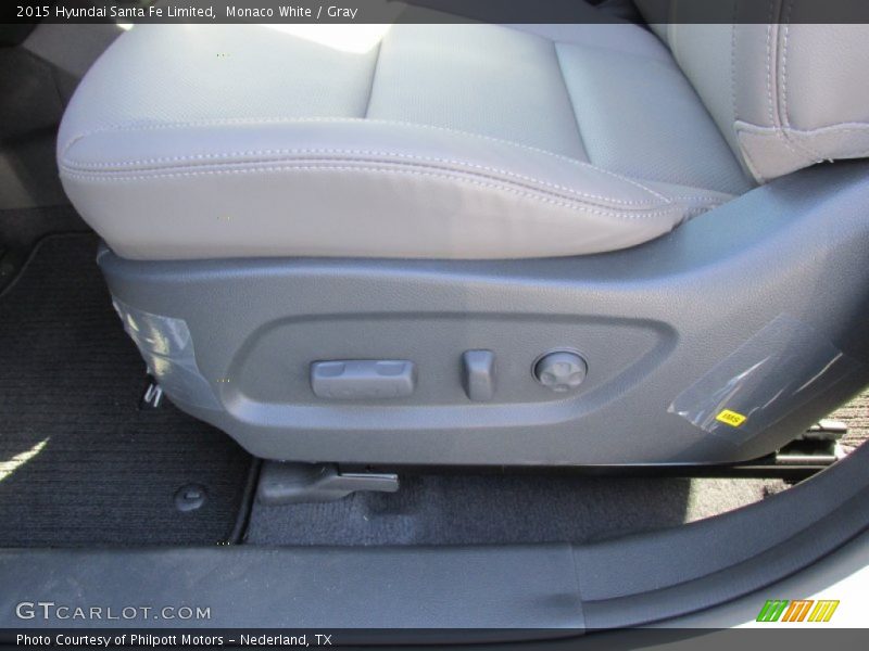 Monaco White / Gray 2015 Hyundai Santa Fe Limited