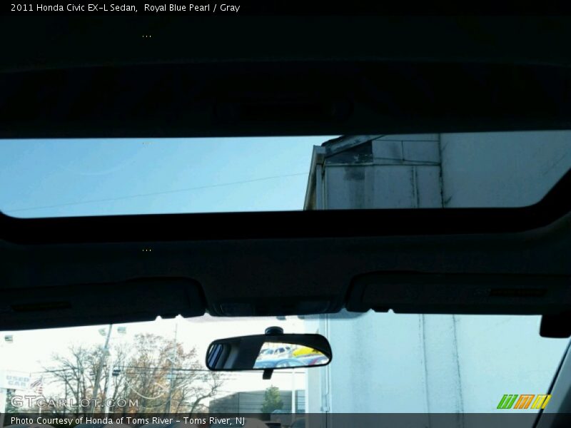 Royal Blue Pearl / Gray 2011 Honda Civic EX-L Sedan