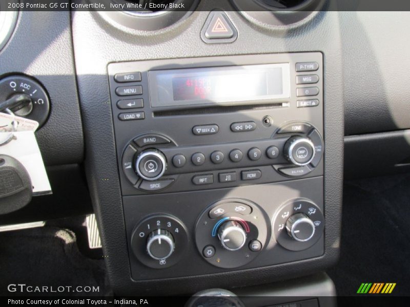 Ivory White / Ebony Black 2008 Pontiac G6 GT Convertible