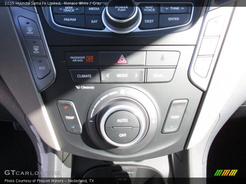 Monaco White / Gray 2015 Hyundai Santa Fe Limited