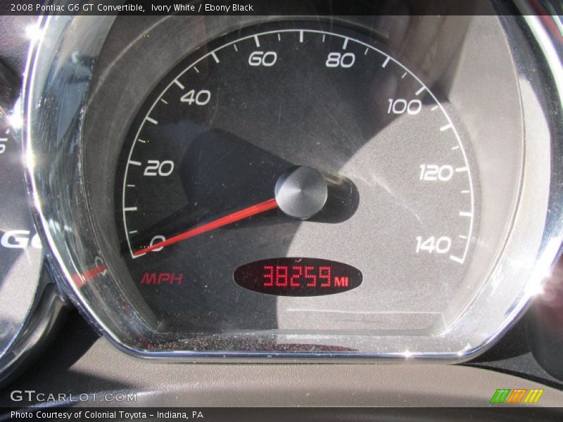Ivory White / Ebony Black 2008 Pontiac G6 GT Convertible