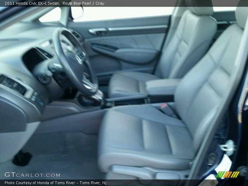 Royal Blue Pearl / Gray 2011 Honda Civic EX-L Sedan
