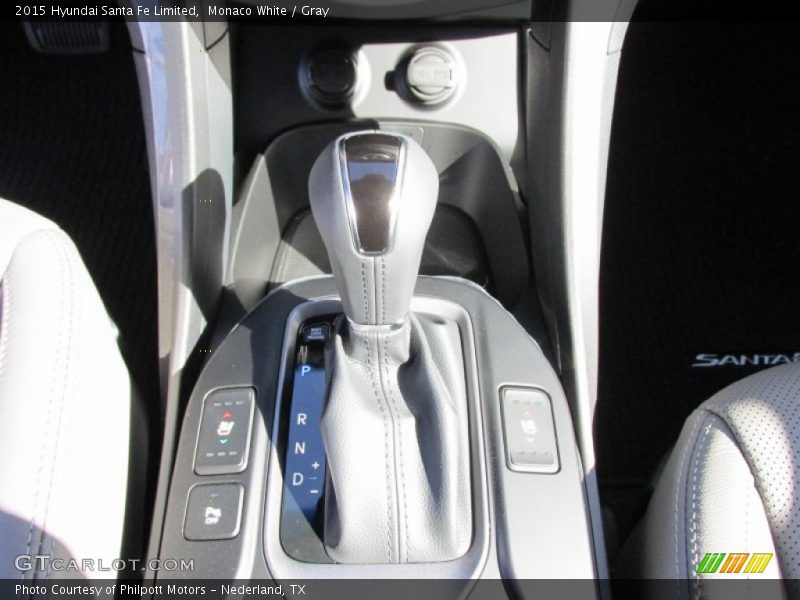 Monaco White / Gray 2015 Hyundai Santa Fe Limited