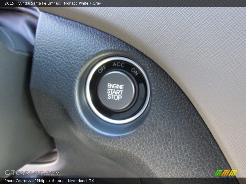 Monaco White / Gray 2015 Hyundai Santa Fe Limited