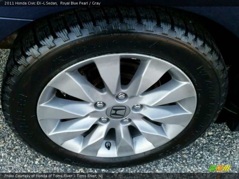 Royal Blue Pearl / Gray 2011 Honda Civic EX-L Sedan