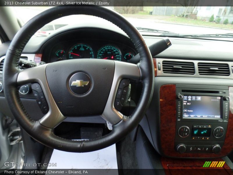 Silver Ice Metallic / Ebony 2013 Chevrolet Suburban LTZ 4x4