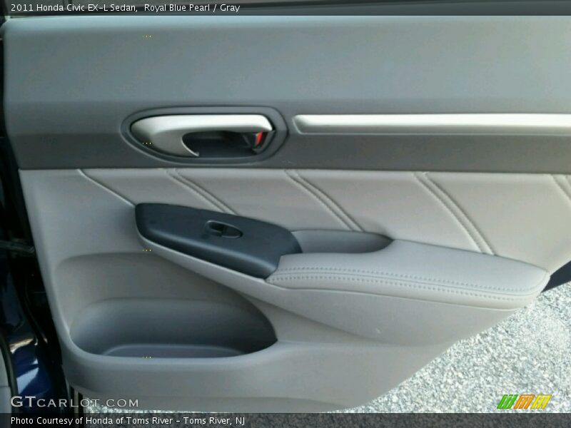 Royal Blue Pearl / Gray 2011 Honda Civic EX-L Sedan