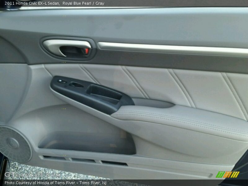 Royal Blue Pearl / Gray 2011 Honda Civic EX-L Sedan