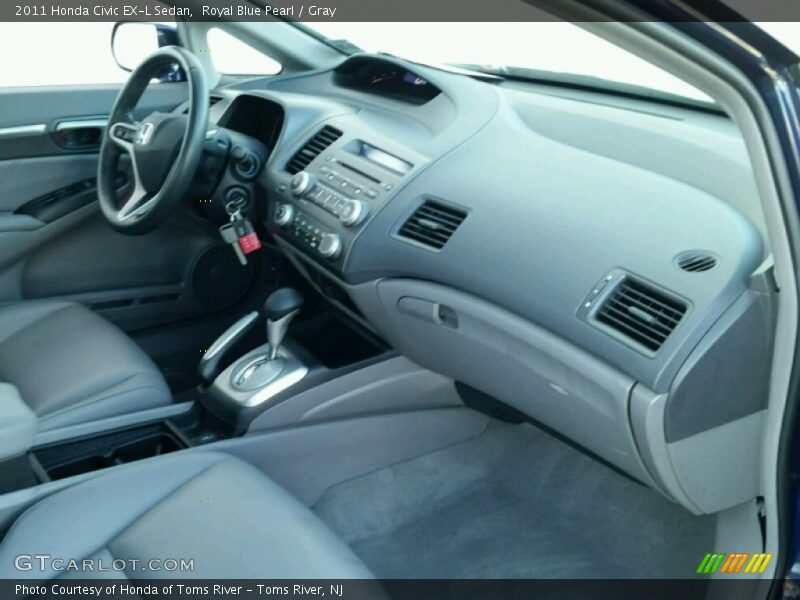 Royal Blue Pearl / Gray 2011 Honda Civic EX-L Sedan