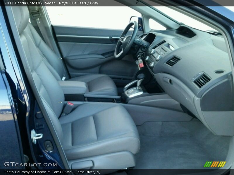 Royal Blue Pearl / Gray 2011 Honda Civic EX-L Sedan
