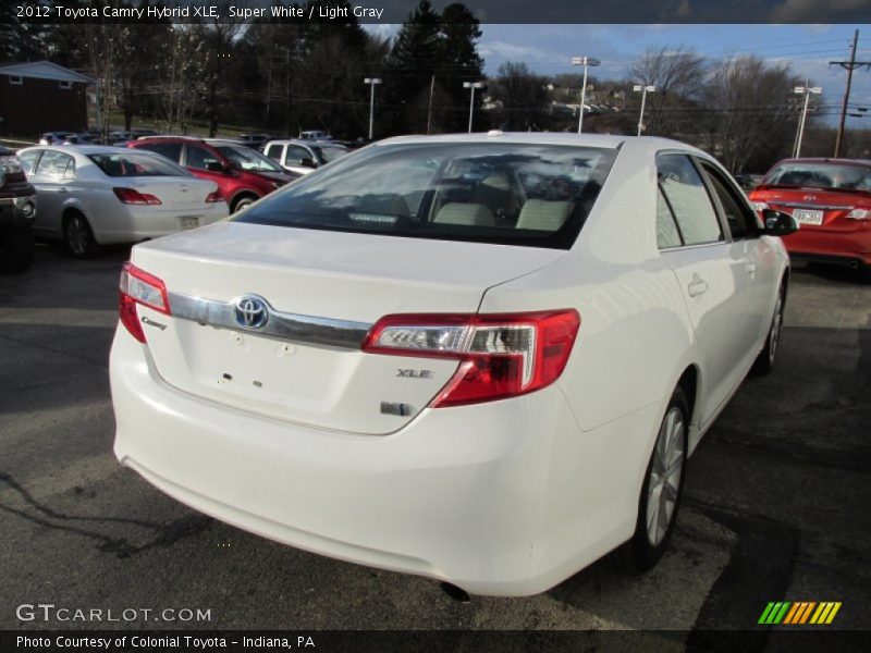 Super White / Light Gray 2012 Toyota Camry Hybrid XLE
