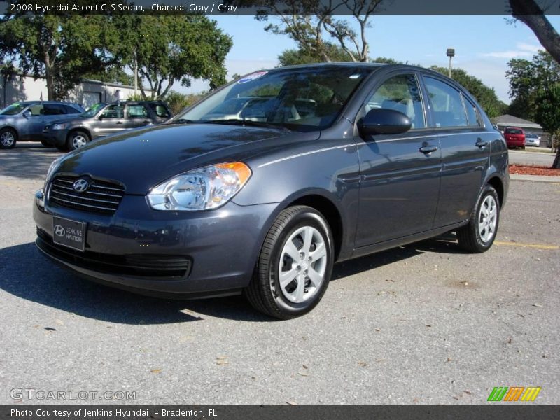 Charcoal Gray / Gray 2008 Hyundai Accent GLS Sedan