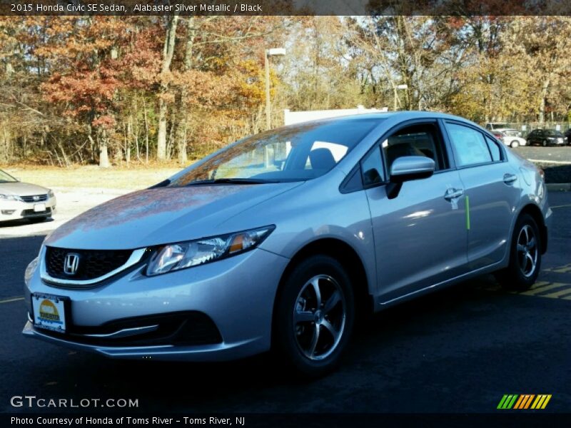 Alabaster Silver Metallic / Black 2015 Honda Civic SE Sedan