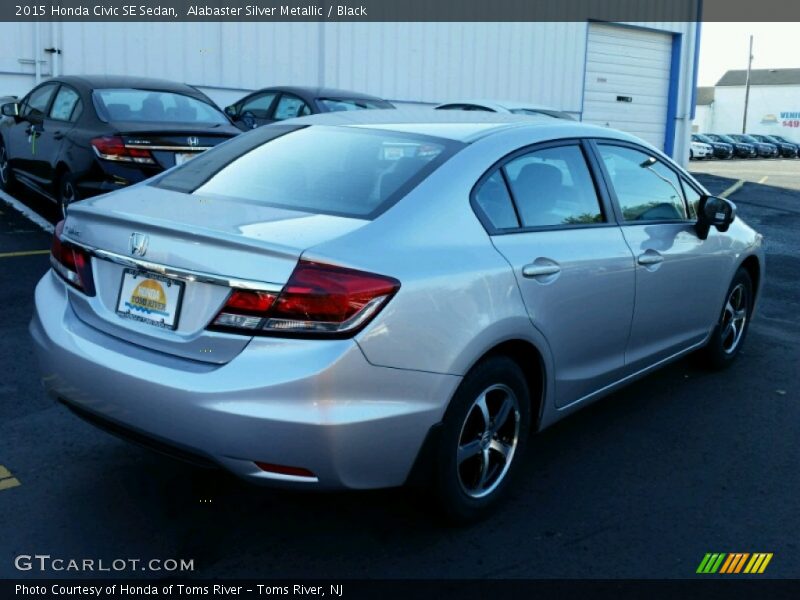 Alabaster Silver Metallic / Black 2015 Honda Civic SE Sedan