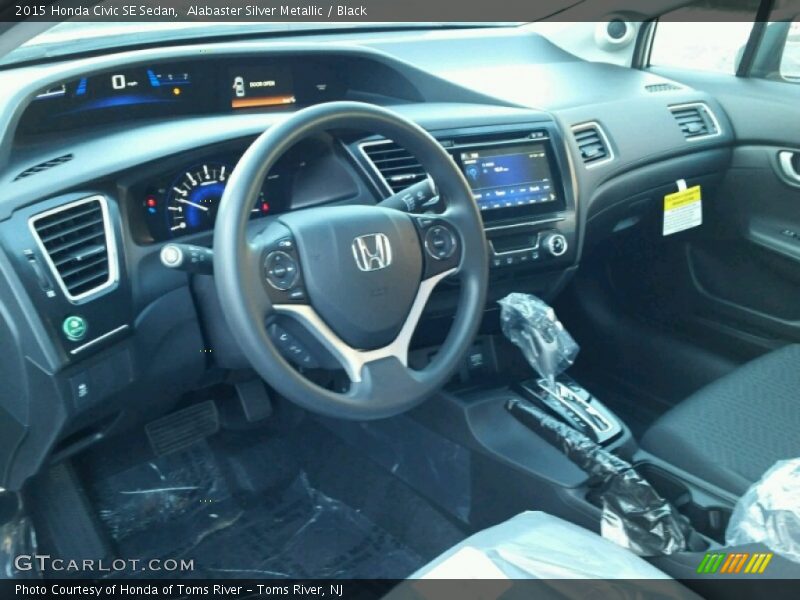 Alabaster Silver Metallic / Black 2015 Honda Civic SE Sedan