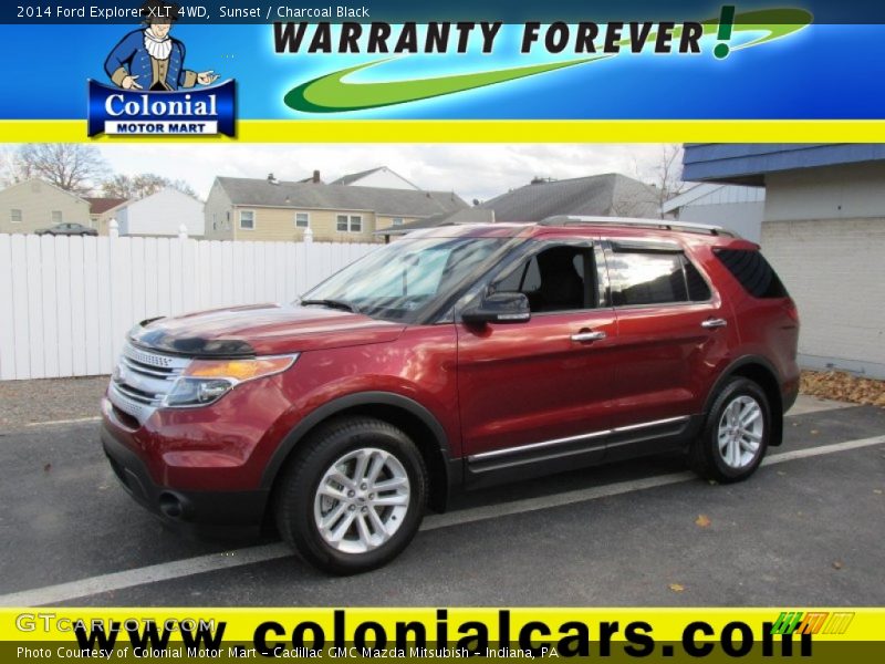 Sunset / Charcoal Black 2014 Ford Explorer XLT 4WD