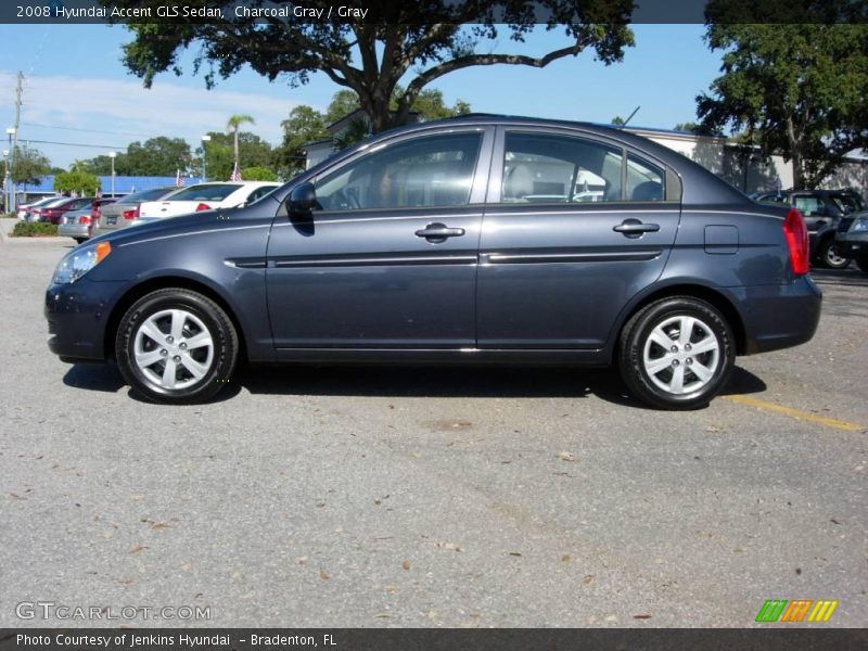 Charcoal Gray / Gray 2008 Hyundai Accent GLS Sedan