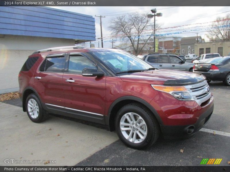 Sunset / Charcoal Black 2014 Ford Explorer XLT 4WD