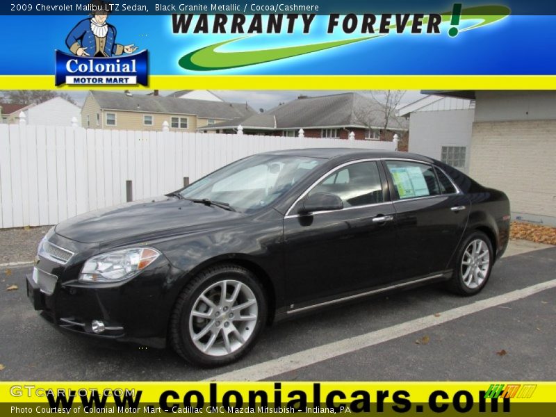 Black Granite Metallic / Cocoa/Cashmere 2009 Chevrolet Malibu LTZ Sedan