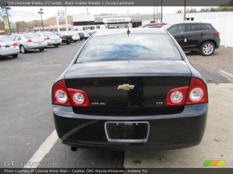 Black Granite Metallic / Cocoa/Cashmere 2009 Chevrolet Malibu LTZ Sedan