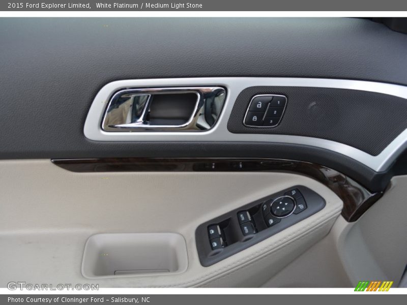 White Platinum / Medium Light Stone 2015 Ford Explorer Limited
