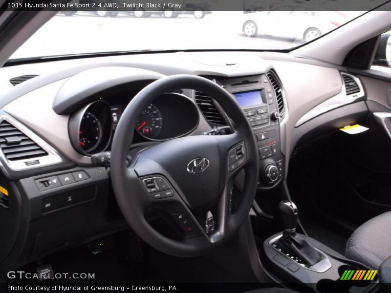 Twilight Black / Gray 2015 Hyundai Santa Fe Sport 2.4 AWD