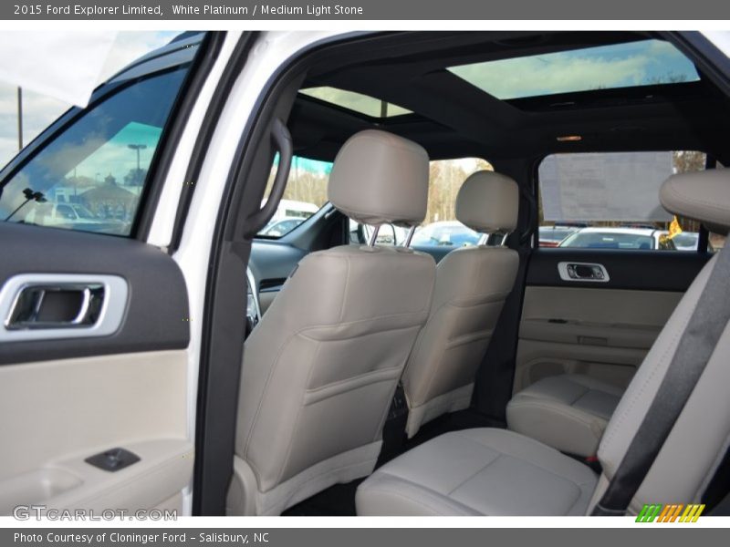 White Platinum / Medium Light Stone 2015 Ford Explorer Limited