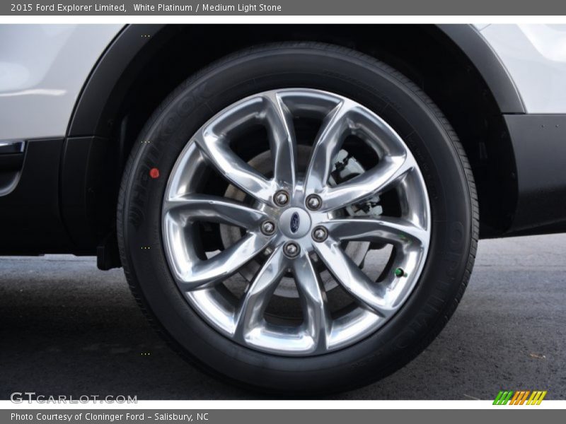 White Platinum / Medium Light Stone 2015 Ford Explorer Limited
