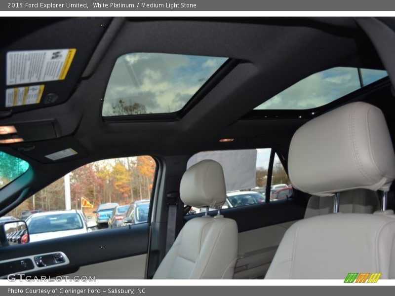 White Platinum / Medium Light Stone 2015 Ford Explorer Limited