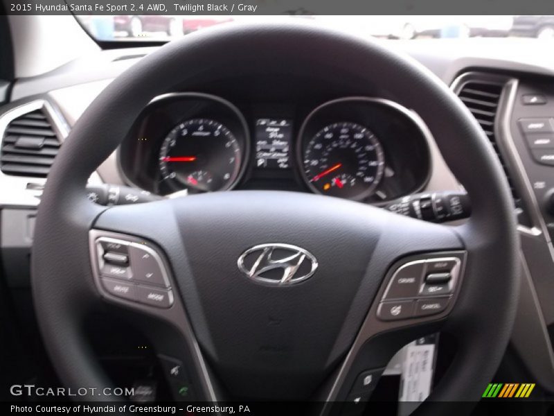 Twilight Black / Gray 2015 Hyundai Santa Fe Sport 2.4 AWD