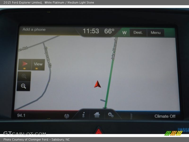 White Platinum / Medium Light Stone 2015 Ford Explorer Limited