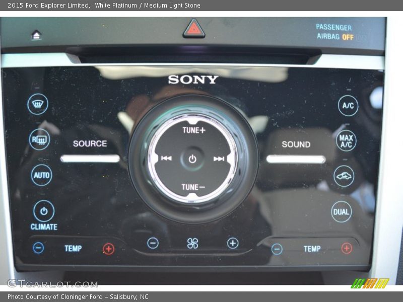 White Platinum / Medium Light Stone 2015 Ford Explorer Limited