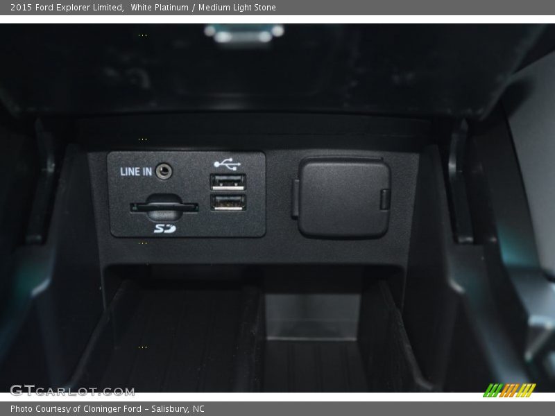 White Platinum / Medium Light Stone 2015 Ford Explorer Limited