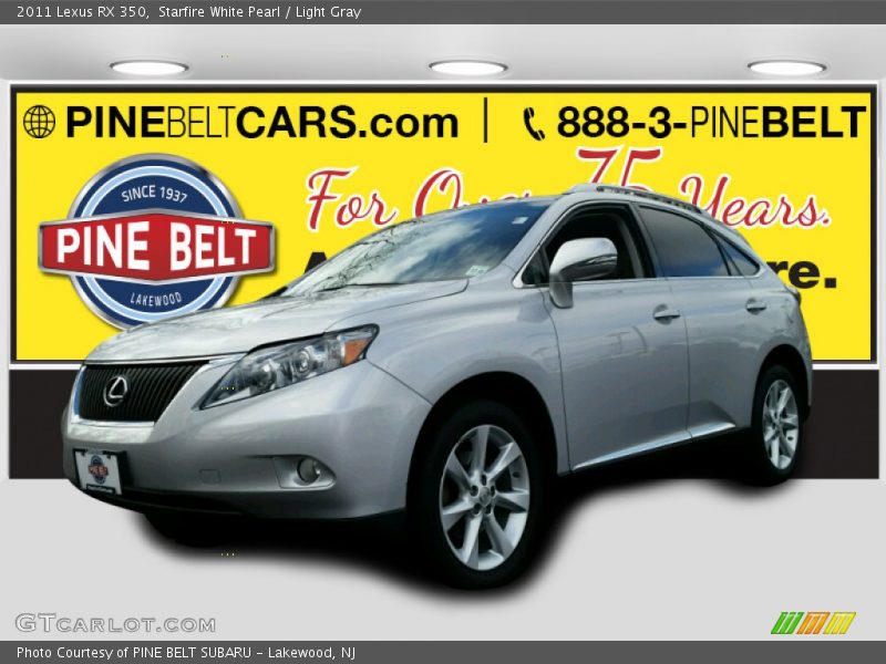 Starfire White Pearl / Light Gray 2011 Lexus RX 350