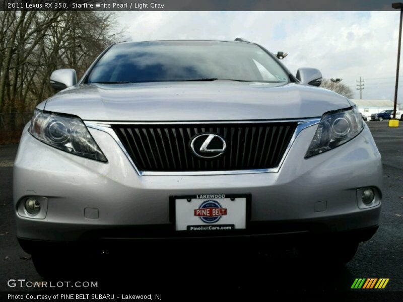 Starfire White Pearl / Light Gray 2011 Lexus RX 350