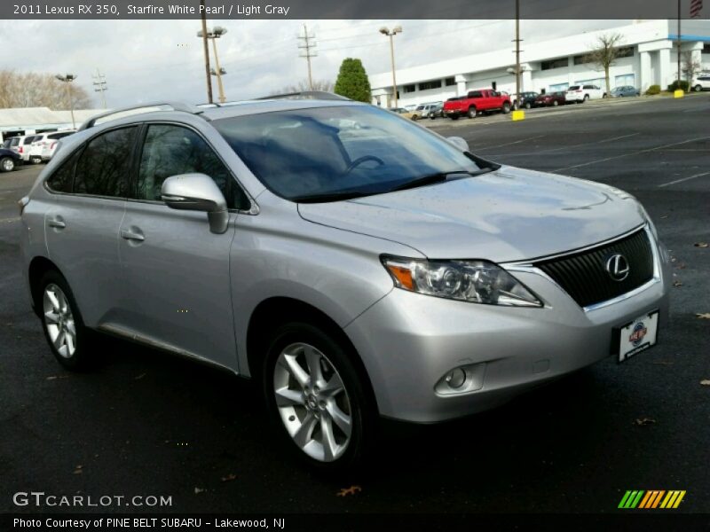 Starfire White Pearl / Light Gray 2011 Lexus RX 350